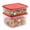 Red, variant on SIGNORA WARE 2-Pack 3L & 6.5L Food Storage Containers with Lids, Black