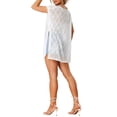 thumbnail image 3 of INSPIRE CHIC Women's Casual Swim Bikini Beach Mesh Summer Crochet Coverup Tunic Top White M, 3 of 5