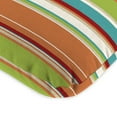 thumbnail image 5 of Jordan Manufacturing 45" x 22" Covert Breeze Multicolor Stripe Rectangular Outdoor Chair Cushion with Ties and Hanger Loop, 5 of 14