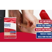 LEADER Moleskin Pads, Protects from Shoe Friction, Blisters, Corns, Calluses, Extra Thick Padding, Cushioning & Pain Relief, Trim Moleskin Sheets to Fit, Strip Size 4 5/8 x 3 3/8, 3 Strips