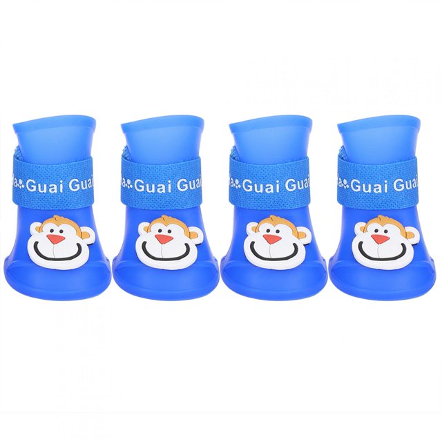 Botas impermeables Zapatos antideslizantes para mascotas Perros Gatos Rainboost Día de lluvia Botines de silicona portátiles