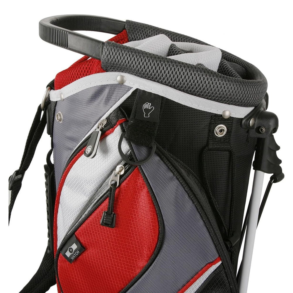 PowerBilt Golf Dunes Lightweight Dual Strap Stand Bag, Black/Charcoal -