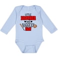 thumbnail image 3 of Inktastic Little Brother and Biggest Fan Baseball Glove and Bat Boys Long Sleeve Baby Bodysuit, 3 of 5