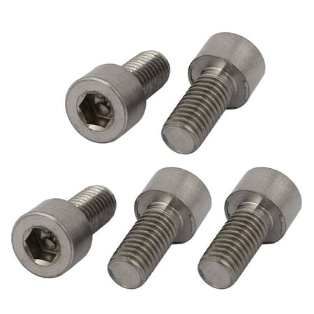

Unique Bargains 5 Pcs M8x15mm Thread Hex Socket Drive Cap Head Titanium Screw