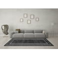 thumbnail image 3 of Ahgly Company Indoor Square Abstract Gray Modern Area Rugs, 8' Square, 3 of 4