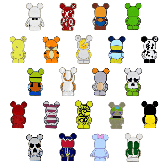 Random Vinylmation Series Collection Pins Disney Park Trading Pin Set