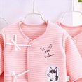 thumbnail image 5 of CAUYDY Preemie Girls Going Home Outfits Baby Boys Sleepwear Unisex Infant Layette Long Sleeved Shirt Hat Pants Bib Bellyband 7Pcs Cotton Set Fall Sizes 0-3 Months,Pink, 5 of 6