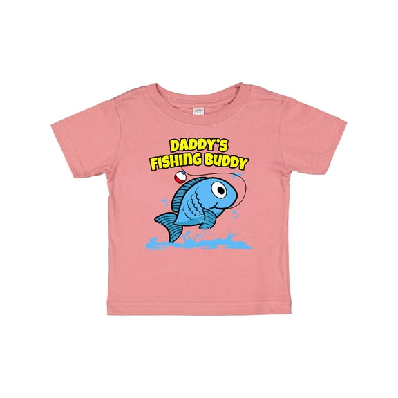 Inktastic Daddy's Fishing Buddy (blue) Boys or Girls Baby T-Shirt