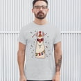 thumbnail image 3 of Tee Hunt Christmas Llama T-Shirt Merry and Bright Let It Snow Funny Xmas Men's Tee, Ash Gray, Large, 3 of 5