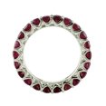 thumbnail image 4 of Eternity Band 2.56 Ctw Round Red Ruby Gemstone 925 Sterling Silver Women Stacking Ring GIFT FOR HER, 4 of 8