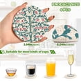 thumbnail image 3 of Simple Vines and Small Flowers Drink Coasters with Holder Absorbent Coaster for Coffee Table Room Decor 6 Pack, 3 of 7