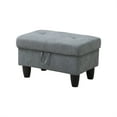 thumbnail image 6 of Aukfa 29" Storage Ottoman Bench with Lift Top for Home Office, Flannel, Dark Gray, 6 of 7