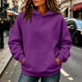 thumbnail image 5 of Womens Oversized Hoodies Sweatshirts Fall Long Sleeve Kangaroo Pocket Drop Shoulder Sweater M, 5 of 6