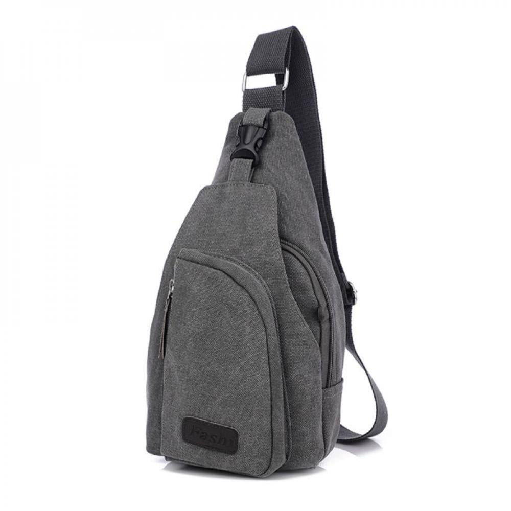 Small Crossbody Backpack Shoulder Casual Daypack Rucksack for Men Women Outdoor Cycling Hiking Travel Canvas Sling Bag