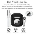 thumbnail image 5 of 2 in 1 Silicone Protective Skin Cover Compatible with AirPod 4 and AirTag,Anti-Scratch Anti-Lost GPS Tracker Cover Holder for Men Women with Cleaner Kit,Carabiner,2 PCS TPU Screen Protector, 5 of 6