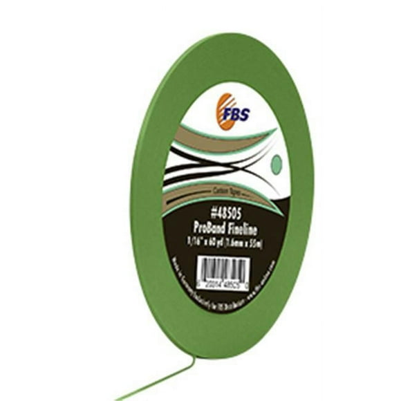FBS Distribution FBS-48505 Ruban Adhésif Vert Ligne Fine 0.06 Po x 60 yards