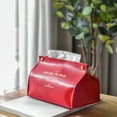 thumbnail image 6 of SPRING PARK 2Pcs PU Leather Tissue Box Case Cover Napkin Paper Holder Storage for Car Home, 6 of 7