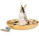 thumbnail image 2 of Bandeja de metal dorada Ormromra con decoración de conejo para frutas dulces joyería de comida, 2 of 8