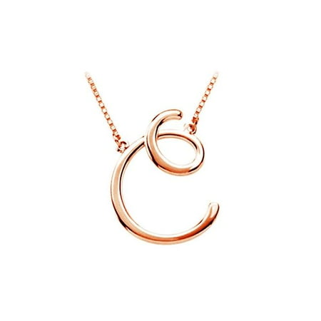 14k Rose Gold Vermeil C Script Letter Initial Pendant Canada - Rose Gold Letter C Pendant 14k Rose Gold Vermeil C Script Letter Initial Pendant Canada - Rose Gold Letter C Pendant