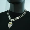 thumbnail image 2 of Hip Hop Cuban Chains Pink Tongue Pendant Necklace With 13mm Miami Cuban Chain Iced Out Bling HipHop Necklaces Fashion Jewelry, 2 of 8