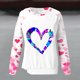thumbnail image 5 of Xuyuer Valentine's Day Womens Fall Long Sleeve Heart Gradient Pullover Tops Girls' Fashion Loose Casual Sweatshirt For Women, 5 of 7