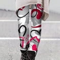thumbnail image 2 of Clearance Valentine's Day Leggings for Women High Waist Love Heart Print Stretchy Yoga Workout Leggings Girl's Gifts Gray,M, 2 of 5