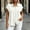 White, variant on Denim Button Down Shirt for Women Point Collar Cap Sleeve Loose Fit Casual