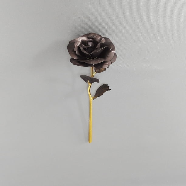 Simulación de rosa de papel dorado Regalo para el día de la madre, día del maestro, regalo exquisito de Navidad