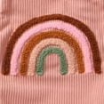 thumbnail image 6 of Musuos Baby Girl Corduroy Romper Overalls 0-12M Rainbow/Strawberry Embroidery Sleeveless Jumpsuit, 6 of 8