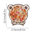 thumbnail image 3 of Bear Shaped Wooden Puzzle Toy With Display Stand Unique Animal Figure Brain Teaser For Home And, 3 of 7