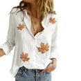 thumbnail image 4 of Cardigans pour Femmes Femmes Imprimé Coton Manches Longues Camisole Carrière Bloues Cardigans Hauts en Liquidation, 4 of 6