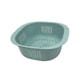 thumbnail image 1 of HWRETIE Square Plastic Colander Basket,Kitchen Strainer for Washing Rice,Vegetables and Fruit,Drain Basket for Food Preparation and Storage, 1 of 6