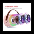 thumbnail image 4 of Mini MáQuina de Karaoke, Juego de Altavoces Bluetooth PortáTil con 2 MicróFonos InaláMbricos con Luces LED (Rosa), 4 of 7
