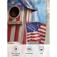 thumbnail image 6 of 4th of July Sheer Curtains 72 inches Long, US Flag Butterfly Bird Flower Wooden House Light Filtering Sheer Window Curtains Rod Pocket Voile Drapes for Bedroom Living Room, 52"W x 72"L 2 Panels, 6 of 7