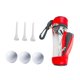 thumbnail image 2 of Bolsa de bolas de golf Bolsa de cintura con gancho para el bucle de cinturón Regalo de golfista para hombre con 3 bolas y 3 camisetas Organizador de Rojo, 2 of 8