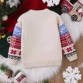 thumbnail image 5 of Mrzhqd Girls Sweaters Casual Knitted Fashion Soft Sweater Crew Neck Long Sleeve Christmas Reindeer Plaid Print Tops Fall Winter Kids Clothes White Size 10-11 Years, 5 of 7
