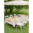 thumbnail image 3 of Outdoor Tablecloth with Umbrella Hole & Zipper, Light Brown Starfish Coastal Rectangle Tablecloth 60x102 Inch, Summer Coral Shell Beach Nautical Patio Table Cover Waterproof Table Cloth for Picnic, 3 of 7