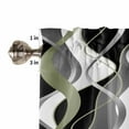 thumbnail image 5 of Hokiten Rod Pocket Curtain Valance, Sage Green Stripe Farmhouse Window Valance for Living Room, Bedroom, Kitchen Grey Moire Geometric Modern Abstract 54"W x 18"L, 5 of 8