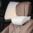 thumbnail image 6 of Luckky Universal Memory Foam Car Headrest Neck Pillow, Soft Comfortable Auto Head‑Support Cushion, Ergonomic Travel Neck Rest Pillow for Car Seat, White, 6 of 7