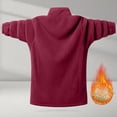 thumbnail image 4 of Levmjia Men's Heavyweight Polar Fleece Jacket Solid Color Zip Up Stand Collar Long Sleeve Coat Plush Lined Warm Outerwear Plus Size M-5XL, 4 of 8