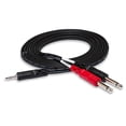 thumbnail image 2 of Cable de Conexión Estéreo Hosa Negro 3.5 mm TRS a Doble 1/4 Pulgada TS 91.50 cm 1-Pack, 2 of 4