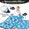 thumbnail image 3 of Baseballs and Stars Light Blue Pattern Teens Toddler Nap Mat with Pillow, Sleeping Mat Bag for Preschool Daycare 59"x22", 3 of 6
