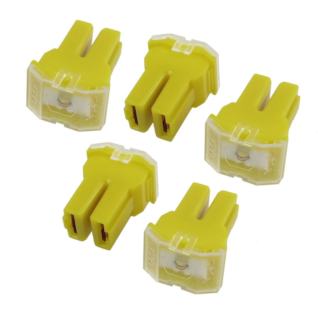 5 x 60A Yellow PAL Pacific Type 2 Blade Slow Blow Fuse for Car 