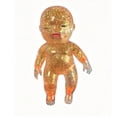 thumbnail image 1 of Stretchy Squeeze Ball, Soft Stress Ball, Squishy Figure Ball, Glitter Filled Squishy Do-Ll Stress Relief Toy, Slow Rising Stretchy Squeeze Fidget Toy for Anxiety Relief, Golden-Closed Style, 1 of 9