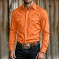 thumbnail image 2 of Men's Classic Fit Long Sleeve Button Up Shirt Breathable Cotton Blend Western Style Top for Daily & Outdoor Wear, 2 of 8