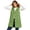 Green, variant on Womens Long Vest Casual Sleeveless Hooded Button Down Fleece Cardigan Fall Winter Warm Outerwear