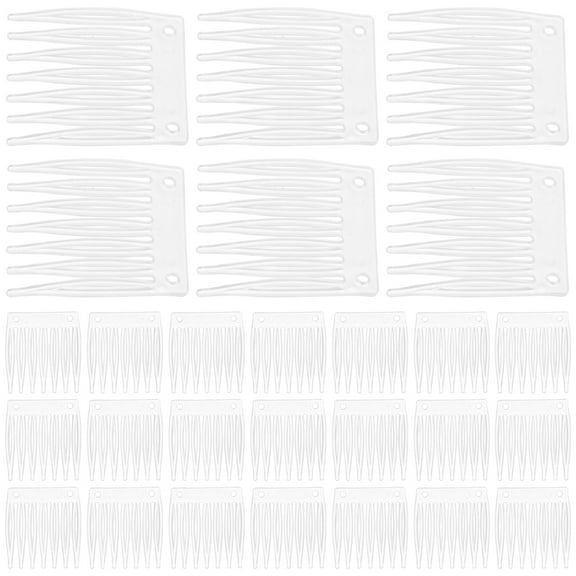 BESTYASH 100pcs Hair Extension Snap Clips Plastic Comb Shape Accessory for Women