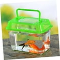 thumbnail image 4 of HELIAHOO Plastic Turtle Fish Tank Plastic Handheld Fish Tank Portable Aquarium Clear Reptile Breed Container Cricket Keeper Lizard Tank Animals Turtle Tank Beard Leopard Print CJ915-55551, 4 of 9