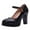 Black, variant on LNMQLPDBS High Heels for Women Pointed Toe Breathable Buckle Strap Rhinestone Casual jobs Single Shoes