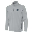 thumbnail image 2 of Men's-Antigua  Gray New York City FC Perilous Quarter-Zip Top, 2 of 3
